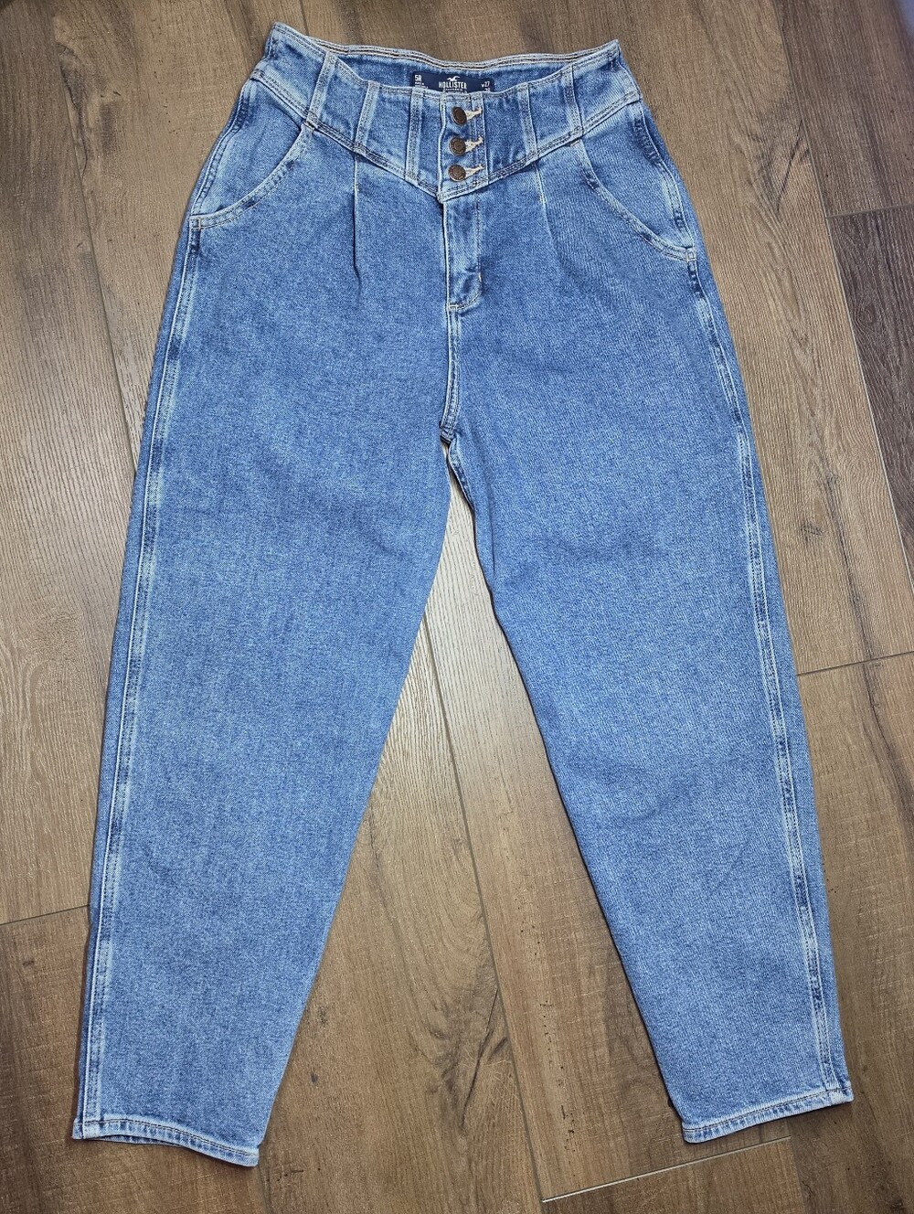Hollister Ultra High Rise 80s Mom Jeans W27 L26 Triple Button High Waist